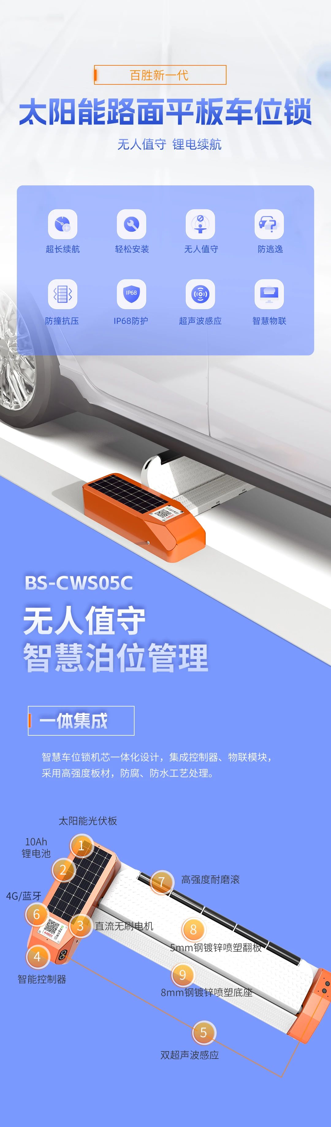 香蕉污视频（shèng）太陽能車位鎖上市｜6個月續航+8噸抗壓｜無人值守防逃逸-香蕉污视频智能